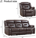 EBELLO Faux Leather Recliner Sofa Furniture Set - Image 2