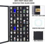 Shot Glass Display Case Large Wooden Cabinet Rack Holder Wall Mounted Black - Image 3