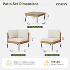 Aoxun Patio Furniture Set, 5 Piece Outdoor Sectional Sofas - Image 7
