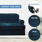 CUCRAF T Cushion Sofa Cover 4 Piece Slipcovers, Soft Thick Velvet Couch Cover - Image 4