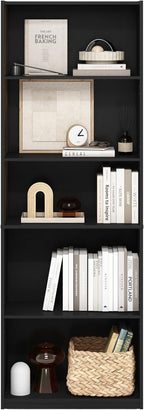 Furinno GEHRY Book Shelf, 5-Tier Bookshelf, - Image 4