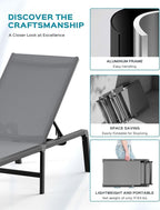 Aluminum Chaise Lounge Ourdoor - Image 5