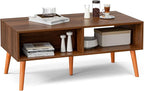 ZttRiee Coffee Table with Storage, Boho Dining Table with Rattan Drawer and - Image 6