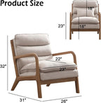 INZOY Accent Chairs Set of 2, Mid Century Modern Accent Chair - Image 2
