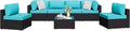 Shintenchi 7 Pieces Outdoor Patio Sectional Sofa Couch, PE Wicker Furniture by Shintenchi%7CFurnitureMadeforRealLife