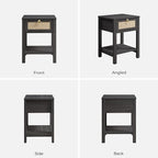 SICOTAS Rattan Nightstand Set of 2, Rattan Decor Drawer - Image 12