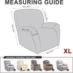ANARACHON Leather Look Oversize Recliner Chair Covers, Thick 4 Pieces Recliner - Image 3
