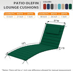 Sundale Outdoor Olefin Quilted Lounge Cushion Set of 2, Patio Foldable Chaise - Image 5