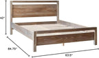 Grain Wood Furniture Loft Queen Size Solid Wood Bed, Brushed White - Image 3