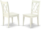 East West Furniture CLC-LWH-W Clarksville Dining Room Chairs by EastWestFurniture