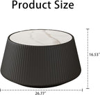 26.77" Marble Coffee Table, Modern Cup Shaped Coffee Table - Image 2