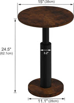 LAATOOREE Round Side Tables Set of 2, Pedestal Drink Table, Spacious Top - Image 3