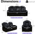 Leather Power Recliner Sofa Set - Image 2