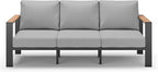 Aluminum Outdoor Patio Furniture 3 Seats, All-Weather Outdoor Patio Sofa by ComfCove