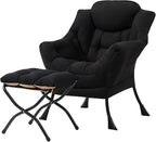 Tiita Lazy Chair with Ottoman, Comfy Leisure Sofa Armchair with Ottoman by TiitaHome