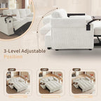 oaaktu Large Size Convertible Sleeper Sofa Bed, Polka dot Velvet Pull Out Futon - Image 5