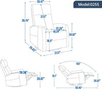 Trustyue Swivel Rocker Recliner Chair, 360° Swivel Recliner - Image 2