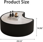 Modern Nesting Coffee Table Set of 2, Creative Moon Coffee and End Table Set - Image 2