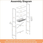 Kalrin Over-The-Toilet Storage Rack, 4-Tier Bathroom Organizer Shelf Over Toilet - Image 8