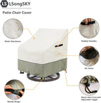 Outdoor Swivel Lounge Chair Cover 2 Pack, Waterproof Heavy Duty Outdoor Chair - Image 4