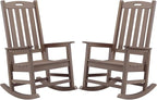 Psilvam Oversized Outdoor Rocking Chair Set of 2, Porch Rocker by PsilvamGardenFurniture