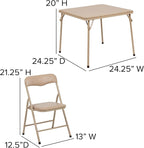 Flash Furniture Mindy Kids 3-Piece Folding Square Table and Chairs Set - Image 4