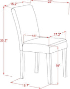 East West Furniture ABPNT35 Abbott Classic Parson Chairs - Image 3