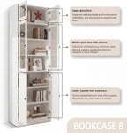 TUSY 85.5" Modern Tall Bookcase - Image 3