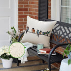 RABUSOFA Outdoor Pillow Covers 20x20 Inch, Outdoor Bird Lumbar Throw Pillow - Image 5