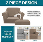 Turquoize 2 Piece Chair Covers Armchair Slipcovers - Image 4