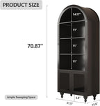 Wildhome Wooden Arched Display Storage Cabinet - Image 2