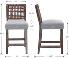 27" Farmhouse Counter Height Bar Stools Set of 4 - Image 2