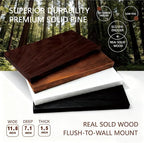 Solid Wood Floating Shelves, 11.8in Finished Real Wood Wall Shelves - Image 2