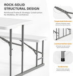 VINGLI Folding Picnic Table and Bench Set - Image 3