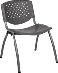 Flash Furniture HERCULES Series 880 lb. Capacity Gray Plastic Stack Chair by FlashFurniture