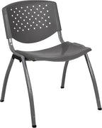 Flash Furniture HERCULES Series 880 lb. Capacity Gray Plastic Stack Chair by FlashFurniture