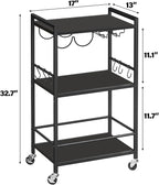 TUTOTAK Bar Cart, Home Bar Serving Cart, Microwave Cart, Drink Cart, Mobile - Image 6