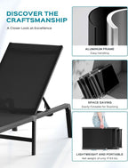 Patio Chaise Lounge Chair, Foldable Lounge Chair - Image 4