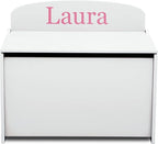 Delta Children Personalized MySize Deluxe Toy Box, Bianca White by DeltaChildren