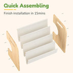 XiaZ Bookshelf for Kids Room Wooden Montessori Toddler Bookshelf Solid Pine - Image 5