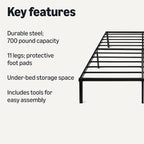 Amazon Basics Metal Bed Frame, Non-Foldable Platform - Image 3