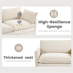 112'' Sectional Modular Cloud Couch, Oversized 5 Seat Couches U Shaped Sofa - Image 7