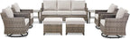 Outdoor Patio Furniture Set-9 Pieces All-Weather Wicker Outdoor Furniture - Image 9