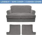 CUCRAF Cushion Sofa Cover 3 Piece Slipcovers, Soft Thick Velvet Couch Cover - Image 5