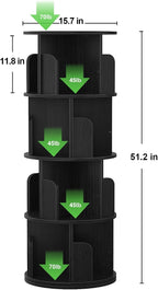 Aheaplus Rotating Bookshelf, 360 Revolving Bookshelf Tower - Image 3