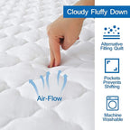 Cot Mattress Pad Waterproof 2 Pack, Quilted Cot Size Mattress Pads Cover 30" X - Image 4