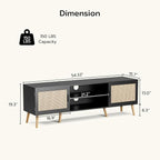 ZttRiee TV Stand for TVs up to 65'', Entertainment Center - Image 2