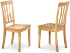 East West Furniture ANC-OAK-W Antique Dining Room Chairs - Image 6