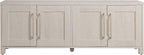Henn&Hart Rectangular TV Stand for TV's up to 80" in Alder White, TV Stands for - Image 3