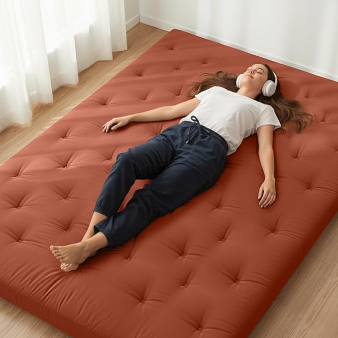 ZonLi Japanese Floor Futon Mattress Full Size 75"x 54", 100% Cotton Cover 2.5'' by Zonli